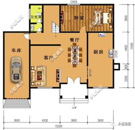 別墅格局|經典獨棟別墅設計圖，9米x11.9米（含平面圖和效果。